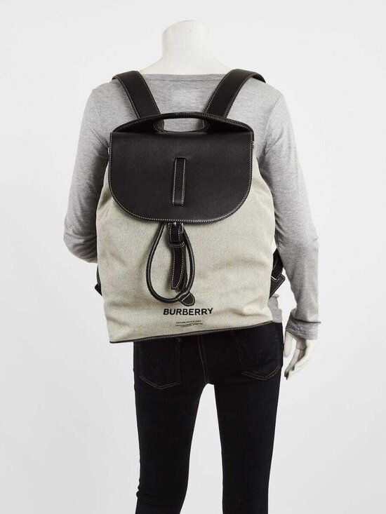 Burberry Archive Beige Canvas Wilfin Icon Stripe Backpack Bag main image 12